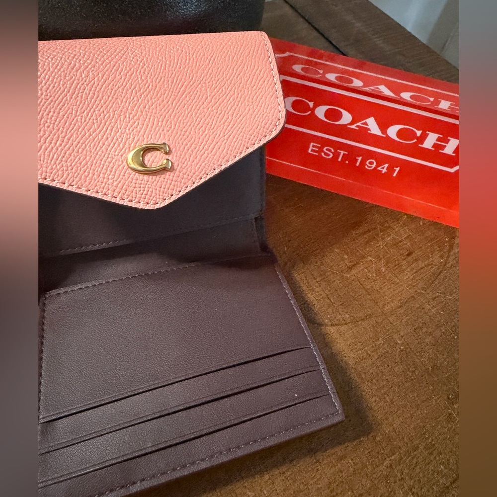 Coach Wyn Compact Pink Wallet - Picture 7 of 11